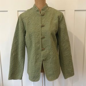 Coldwater Creek Oliver Green Textured Blazer